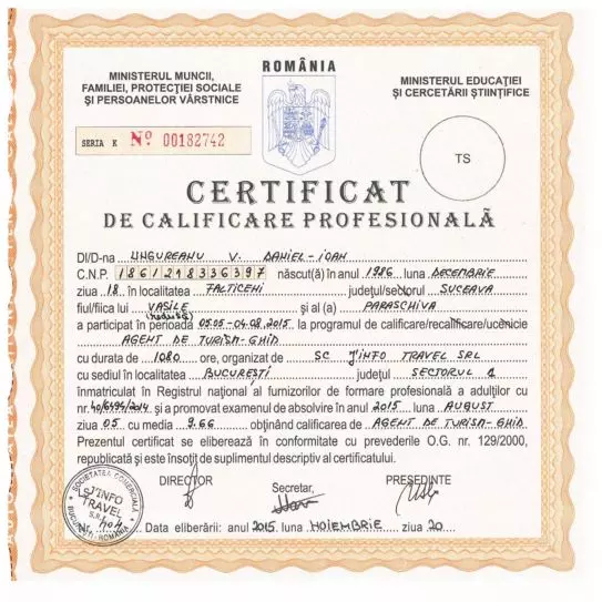 Tourist Guide Certificate